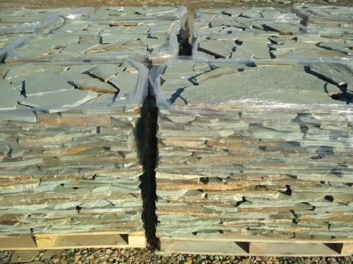 Плитняк златолит зелёный для цоколя, отмостки купить в Нягани