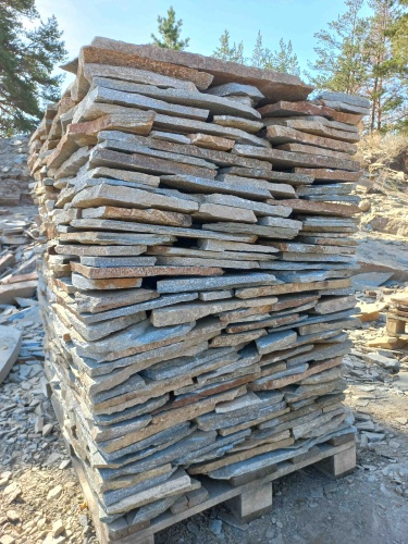 Плитняк златолит серебристый для цоколя, отмостки купить в Нягани